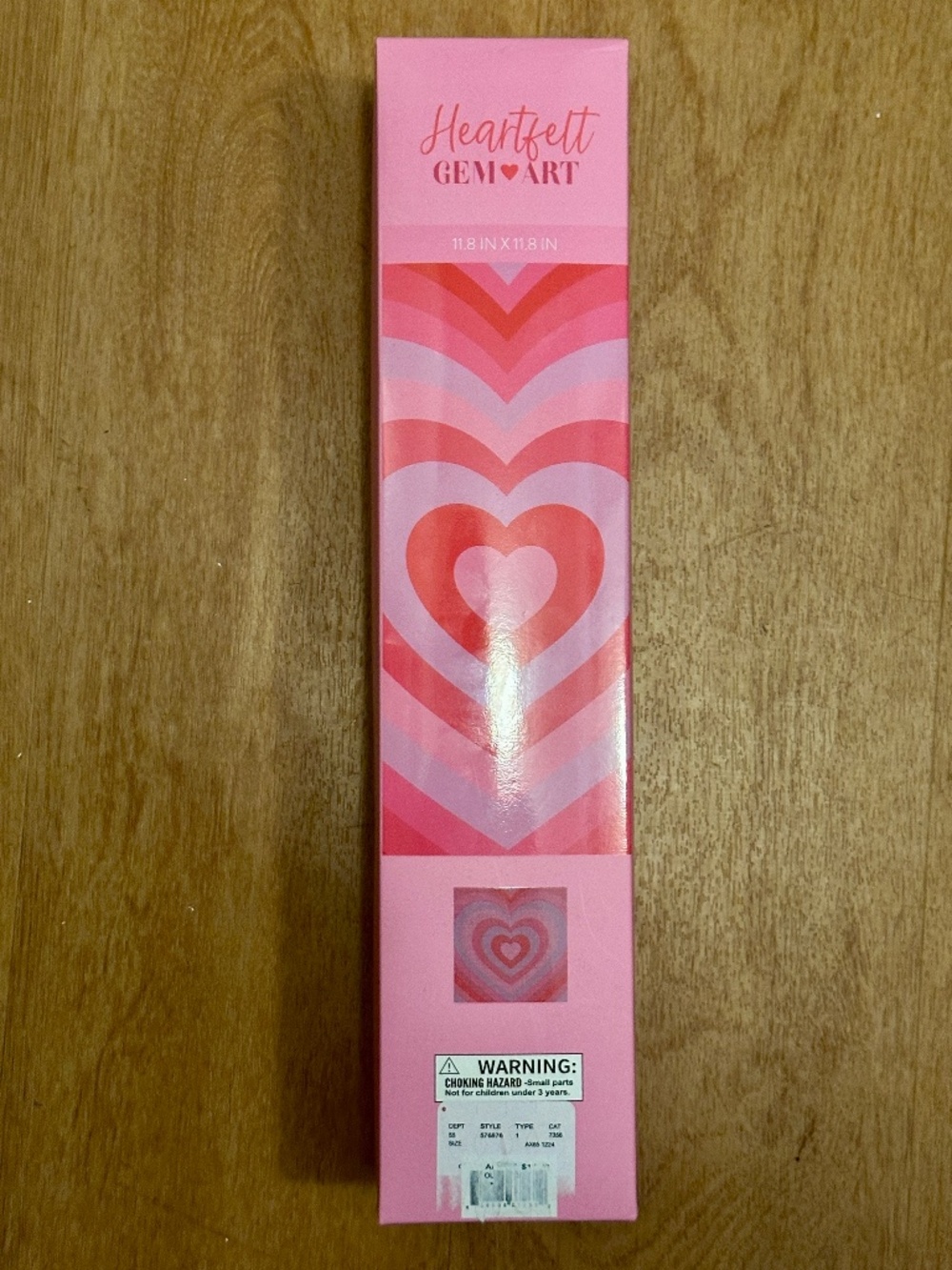NEW Heartfelt Gem Art Heart Diamond Painting Craft Kit 11.8 Inch